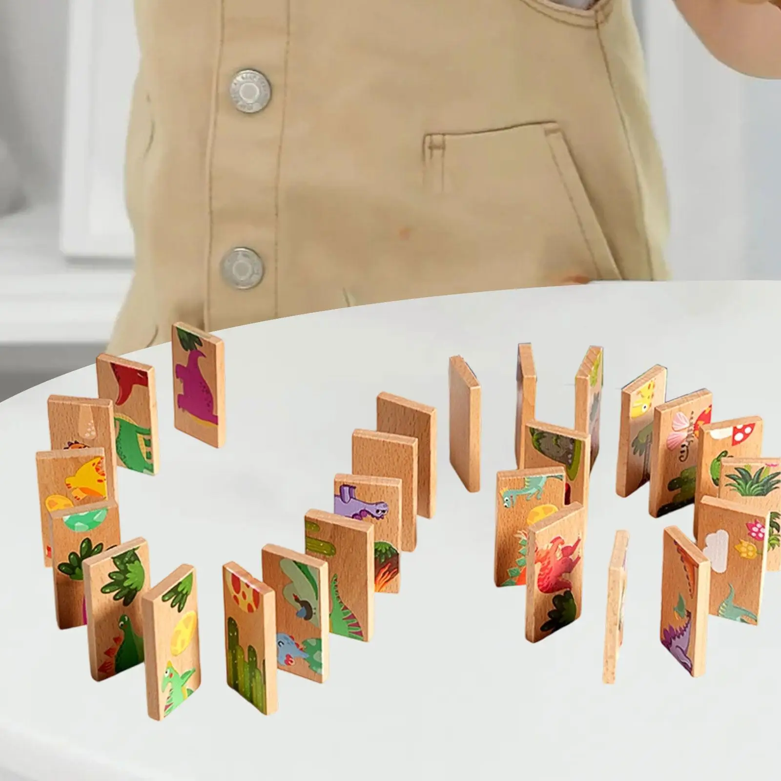 Деревянная игрушка-головоломка домино-динозавров, включает 26 домино, игра на соответствие, игра с картинками для малышей для детей от 3 до 8 лет
Деревянная игрушка-головоломка домино-динозавров, включает 26 домино, игра на соответствие, игра с картинками для малышей для детей от 3 до 8 лет