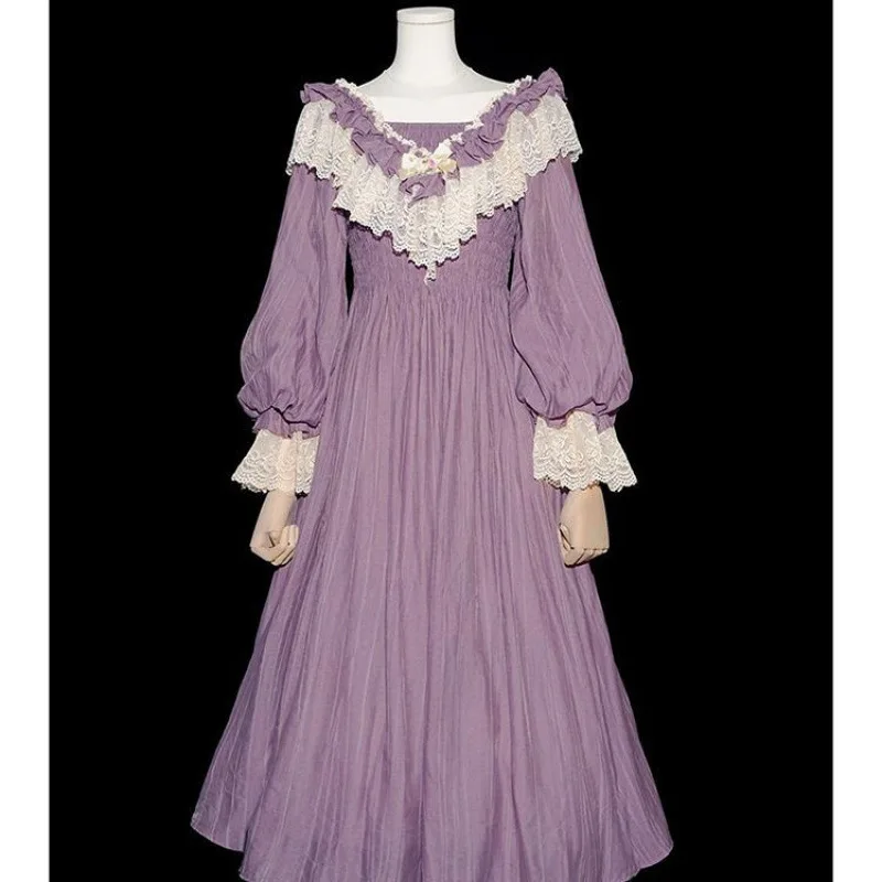 Nicemix Purple Classic Vintage Lantern Sleeve Lolita Dress Spring Lace Spliced Sweet Slimming A-line Dress
Nicemix Purple Classic Vintage Lantern Sleeve Lolita Dress Spring Lace Spliced Sweet Slimming A-line Dress