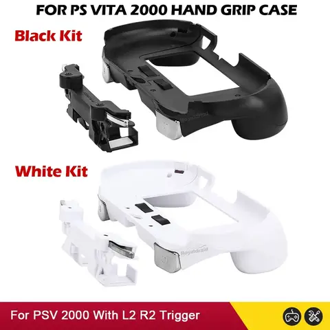 Gamepad Hand Grip Joystick Stand Shell Case Protect with L2 R2 Trigger Button For PS VITA 2000 PSV 2000 Slim + Front L2 R2 Kits