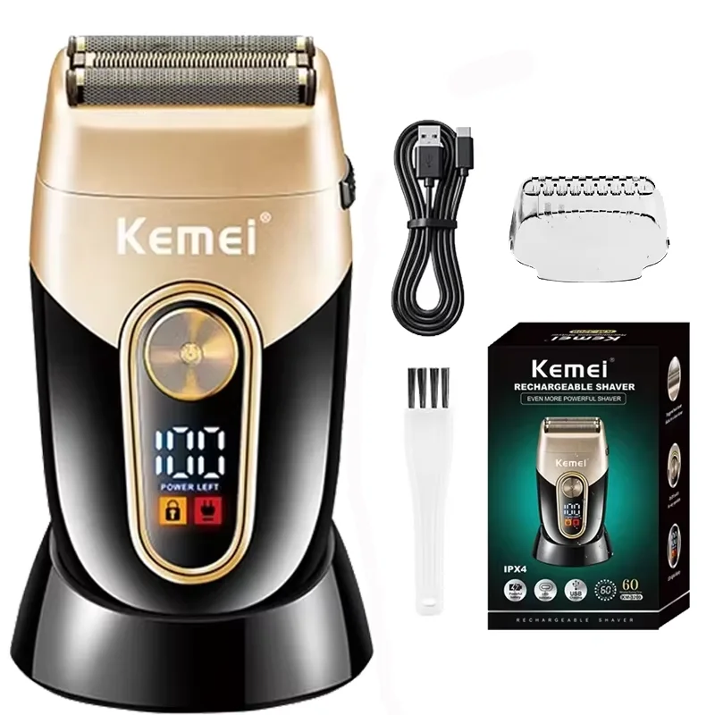 KM-3209 Shaving Machine Foil Trimmer Razor Kemei High Quality Three Blade Heads Electric Shaver Trimmer for Men Beard Trimmer
KM-3209 Shaving Machine Foil Trimmer Razor Kemei High Quality Three Blade Heads Electric Shaver Trimmer for Men Beard Trimmer