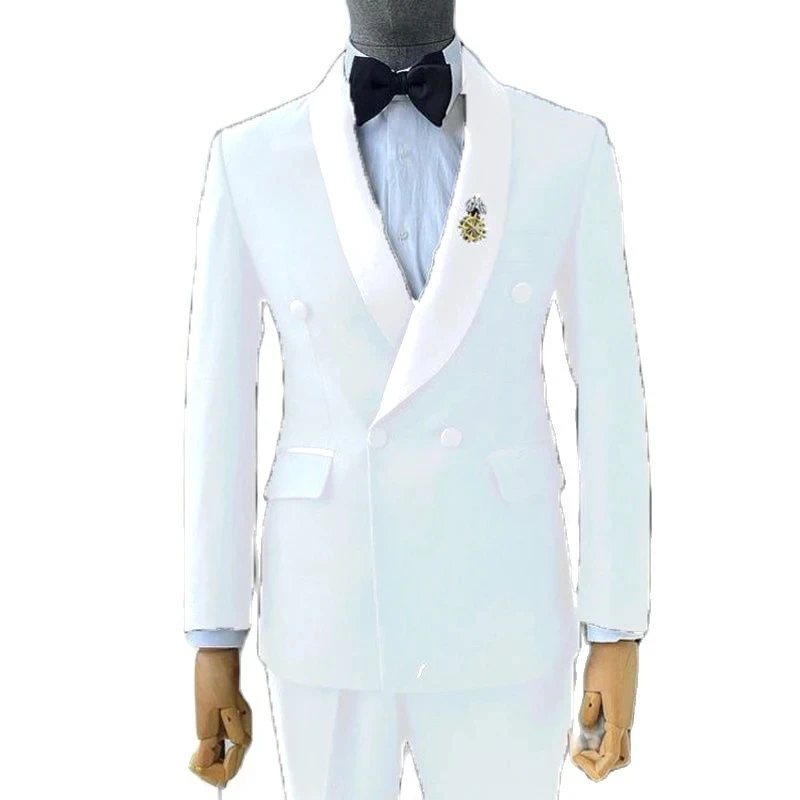 Wedding Tuxedo Men Suits with Double Breasted Jacket Pants 2 Piece Slim Fit Formal Male Fashion Prom Costumes
Wedding Tuxedo Men Suits with Double Breasted Jacket Pants 2 Piece Slim Fit Formal Male Fashion Prom Costumes
