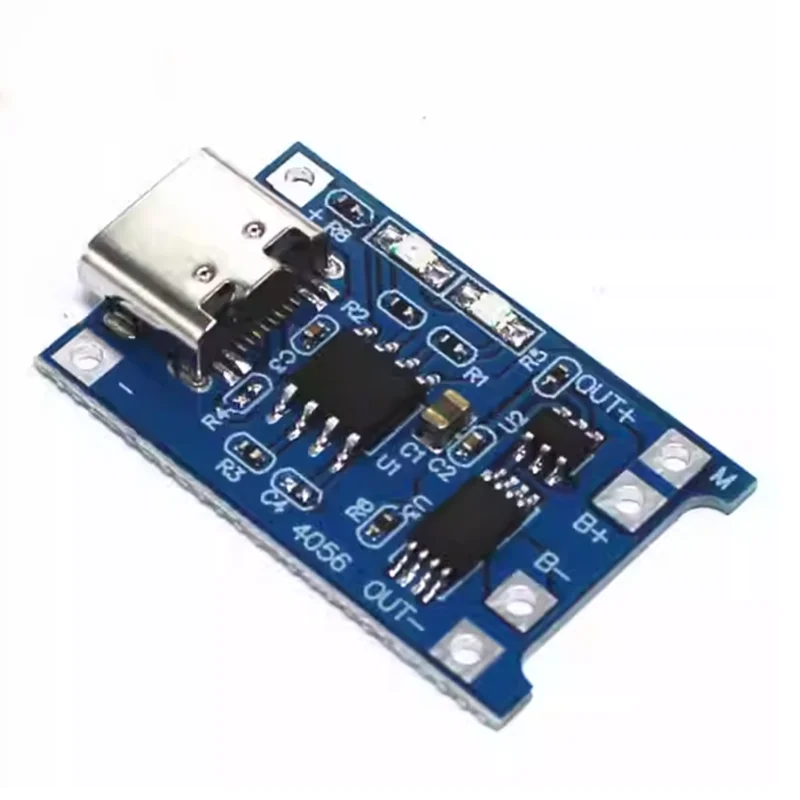 Модуль зарядки литиевых аккумуляторов TP4056 1A с интерфейсом Type-C USB и защитой от перезаряда 2-в-1
Модуль зарядки литиевых аккумуляторов TP4056 1A с интерфейсом Type-C USB и защитой от перезаряда 2-в-1