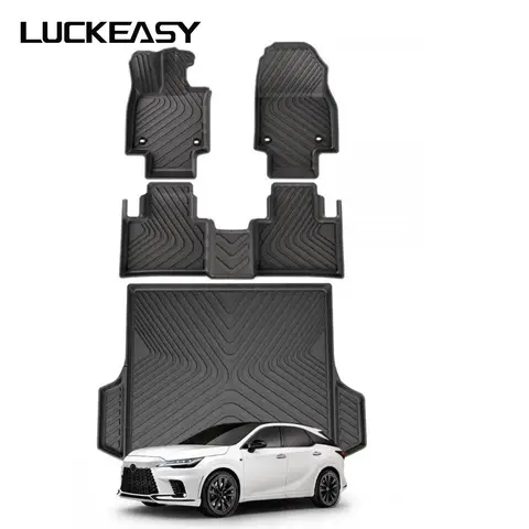 LUCKEASY for Lexus RX 2023 2024 TPE 3D Car Floor Mats Cargo Liner Trunk/Backrest Pad RX350 RX350h RX500h Waterproof Left Rudder