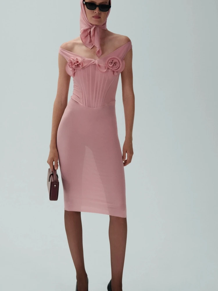 Summer Sexy Sling Patchwork Flower Midi Dress Women Sleeveless Pink Mesh Fishbone Floral Bodycon Dresses Party Cocktail Club
Summer Sexy Sling Patchwork Flower Midi Dress Women Sleeveless Pink Mesh Fishbone Floral Bodycon Dresses Party Cocktail Club