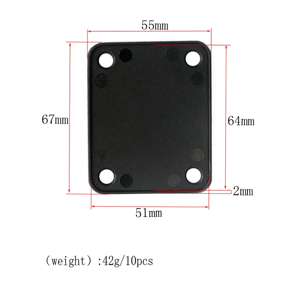 10 pcs Guitar Neck Plate Gasket Plastic For Electric Bass Joint Board Durable Standard 4-Hole
10 pcs Guitar Neck Plate Gasket Plastic For Electric Bass Joint Board Durable Standard 4-Hole