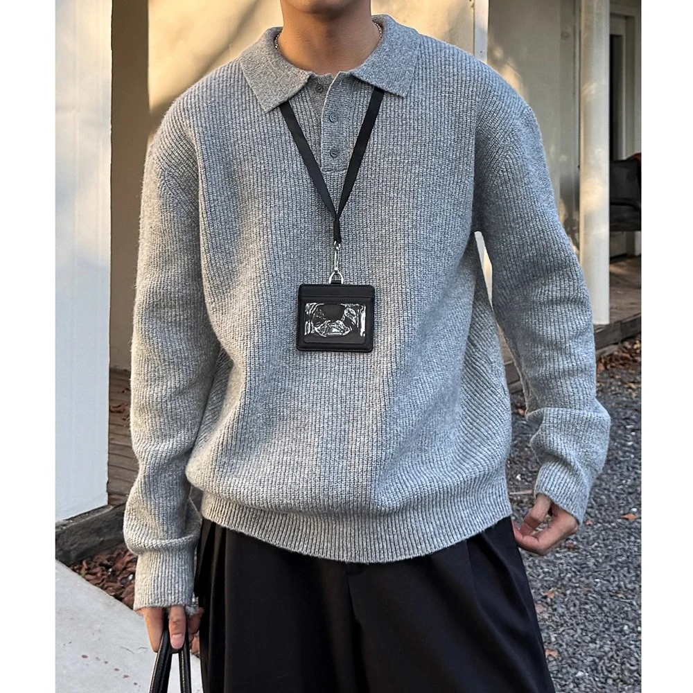 Чистый цветной вязаный свитер с воротником Генри и отложным воротником, мужской модный зимний Новое поступление, повседневный свитер прямого кроя
Чистый цветной вязаный свитер с воротником Генри и отложным воротником, мужской модный зимний Новое поступление, повседневный свитер прямого кроя