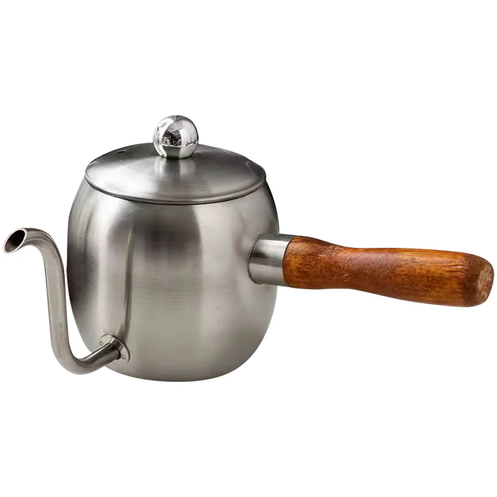 Mini Hand-punch Pot Gooseneck Kettle Stovetop Tea Coffee Pour Maker Stainless Steel Wood Modern Practical Camping
Mini Hand-punch Pot Gooseneck Kettle Stovetop Tea Coffee Pour Maker Stainless Steel Wood Modern Practical Camping