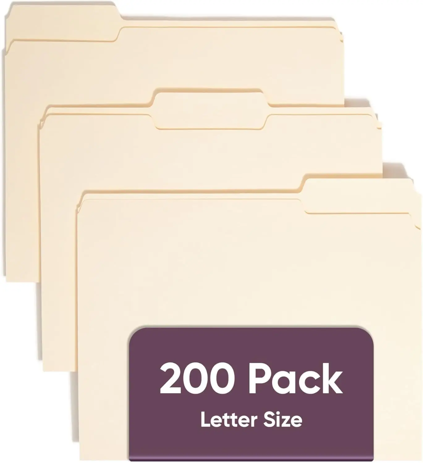 Letter Size Manila File Folders, 1/3-Cut Tab, Assorted Positions, 200 Per Box - Durable Office Organizer
Letter Size Manila File Folders, 1/3-Cut Tab, Assorted Positions, 200 Per Box - Durable Office Organizer