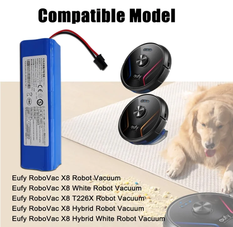 Compatible with Eufy RoboVac X8, T226X,RoboVac X8 Hybrid White, Eufy RoboVac X8 Pro, Eufy RoboVac X8 Pro SES Robot Vacuum
Compatible with Eufy RoboVac X8, T226X,RoboVac X8 Hybrid White, Eufy RoboVac X8 Pro, Eufy RoboVac X8 Pro SES Robot Vacuum