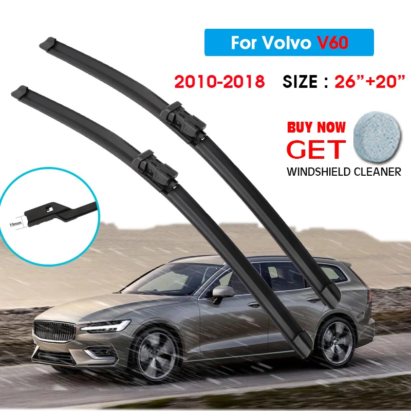 Car Wiper Blade For Volvo V60 26"+20" 2010-2018 Auto Windscreen Windshield Wipers Blades Window Wash Fit Push Button Arm
Car Wiper Blade For Volvo V60 26"+20" 2010-2018 Auto Windscreen Windshield Wipers Blades Window Wash Fit Push Button Arm