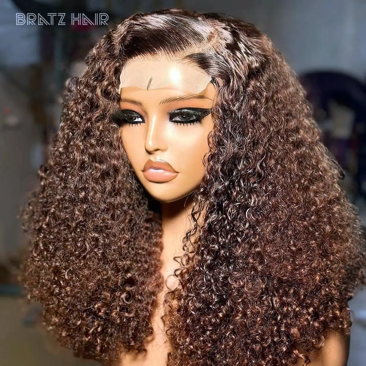 Super Double Drawn Human Hair Wig Brown Color Kinky Curly 4x4 Lace Wig 300 Density Jerry Curly 13x4 Lace Frontal Wig for Woman
Super Double Drawn Human Hair Wig Brown Color Kinky Curly 4x4 Lace Wig 300 Density Jerry Curly 13x4 Lace Frontal Wig for Woman