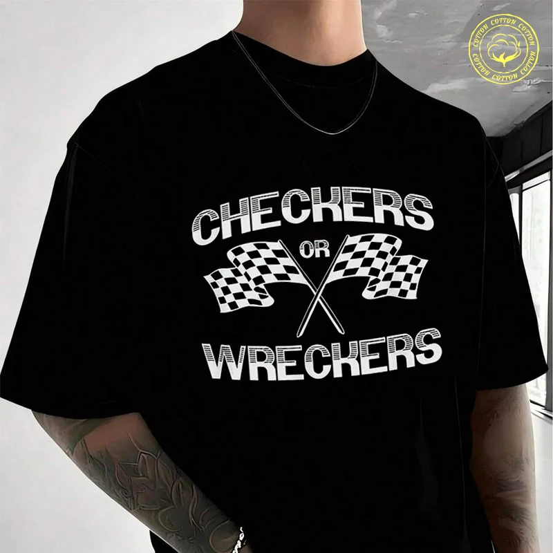Мужская футболка Checkers Or Wreckers Car Racing Motorcycle, повседневная футболка из высококачественного хлопка с круглым вырезом и короткими рукавами
Мужская футболка Checkers Or Wreckers Car Racing Motorcycle, повседневная футболка из высококачественного хлопка с круглым вырезом и короткими рукавами
