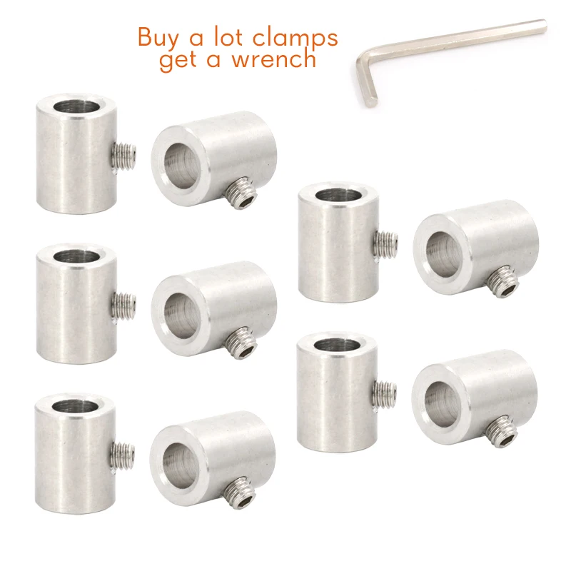 50pcs 304 Stainless Steel Wire Rope Clip with Hexagon Grub Screw Bolts Buckle for 2 3 4 5 6 8mm Cable
50pcs 304 Stainless Steel Wire Rope Clip with Hexagon Grub Screw Bolts Buckle for 2 3 4 5 6 8mm Cable