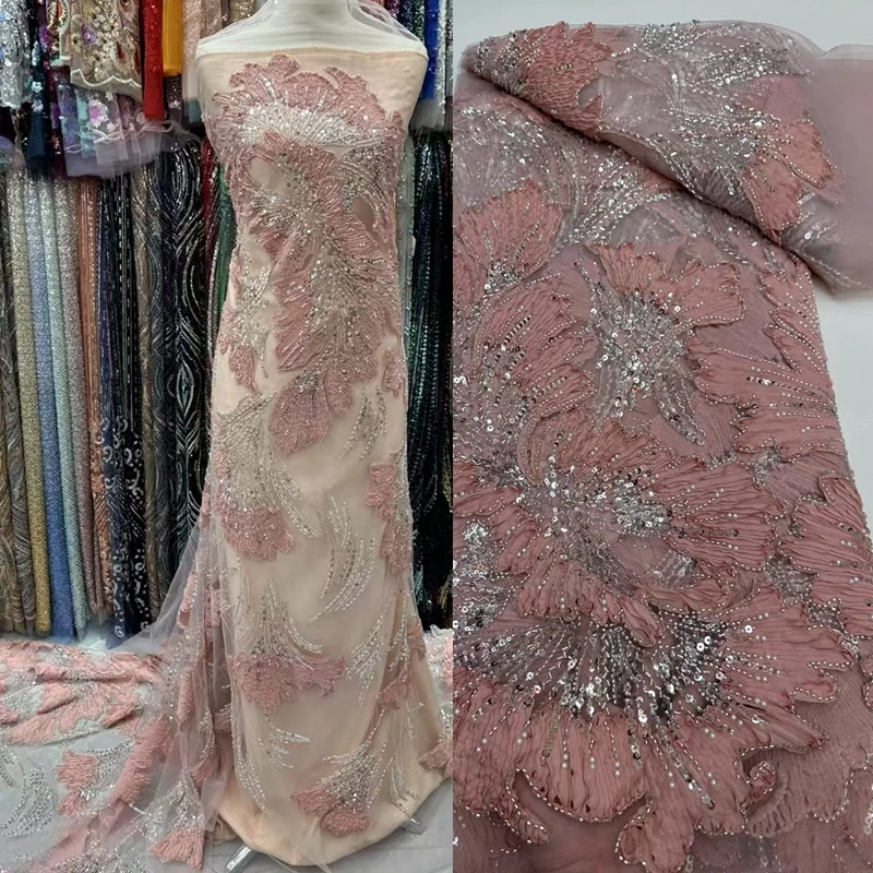 African Lace Fabric Handmade Beaded Lace Fabric France Sequins Nigerian Embroidery Bridal Mesh Lace Fabric For SewingTS2827
African Lace Fabric Handmade Beaded Lace Fabric France Sequins Nigerian Embroidery Bridal Mesh Lace Fabric For SewingTS2827