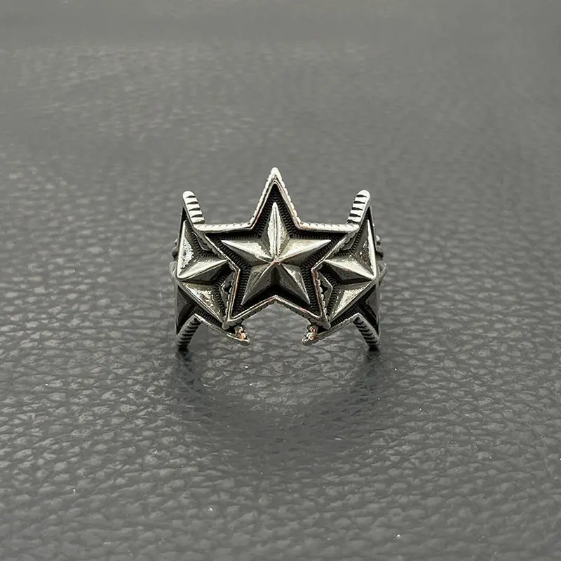 Винтажное кольцо из стерлингового серебра 925 пробы с тройной звездой для мужчин и женщин, кольцо с пентаграммой, пентаграмма
Винтажное кольцо из стерлингового серебра 925 пробы с тройной звездой для мужчин и женщин, кольцо с пентаграммой, пентаграмма