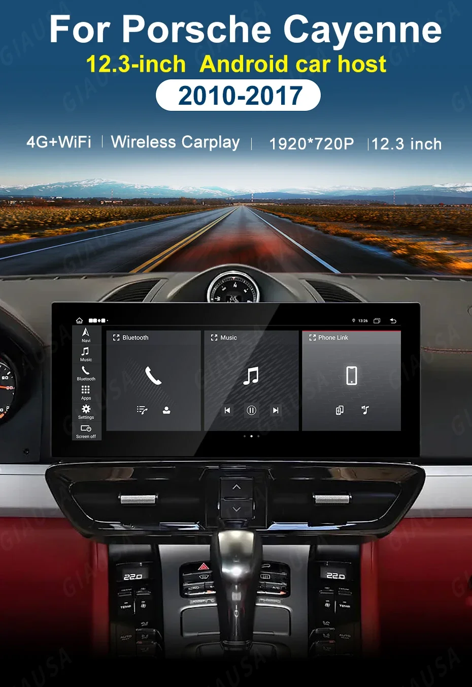 12.3 inch For Porsche Cayenne Wireless Carplay Auto GPS Map Bluetooth Car Radio Stereo Multimedia Player DSP Audio Head Unit
12.3 inch For Porsche Cayenne Wireless Carplay Auto GPS Map Bluetooth Car Radio Stereo Multimedia Player DSP Audio Head Unit