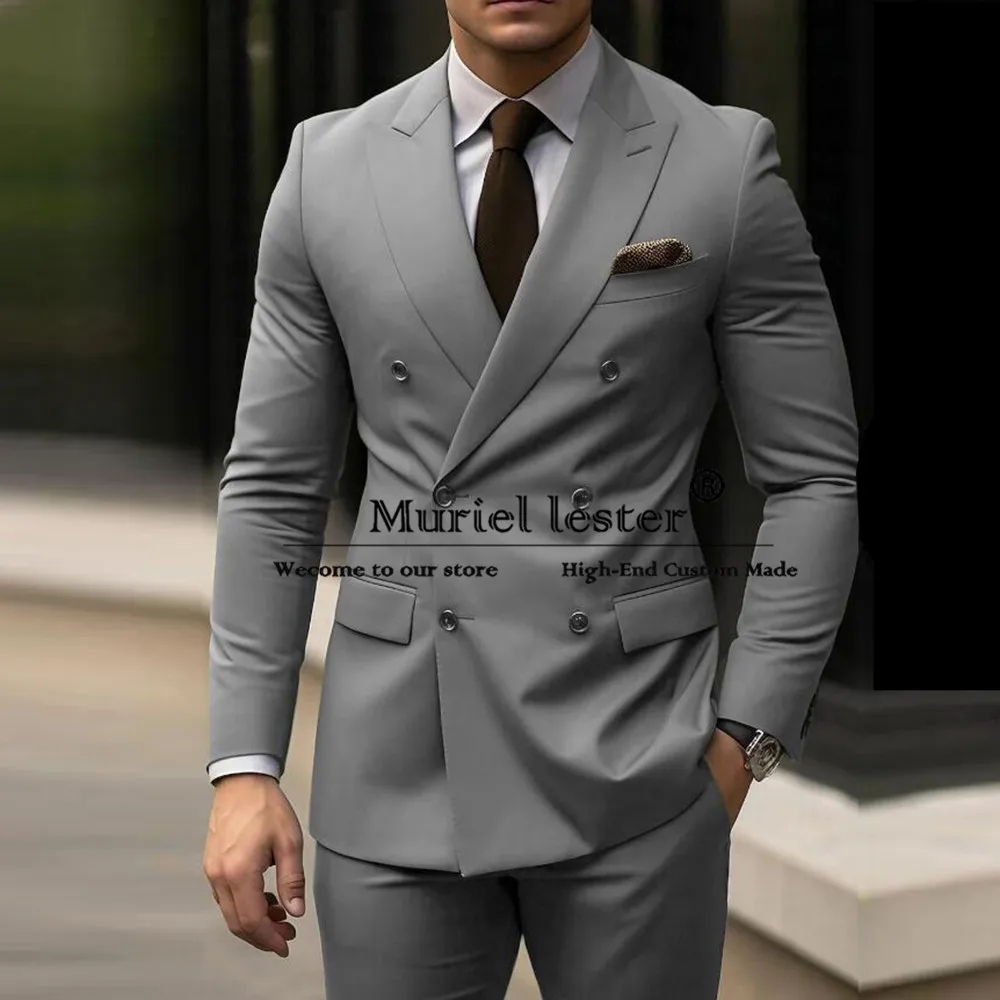 England Style Business Suits Double Breasted Prom Groom Tuxedos Customized Man Formal Occasion Business Party Blazers 2 Pieces
England Style Business Suits Double Breasted Prom Groom Tuxedos Customized Man Formal Occasion Business Party Blazers 2 Pieces