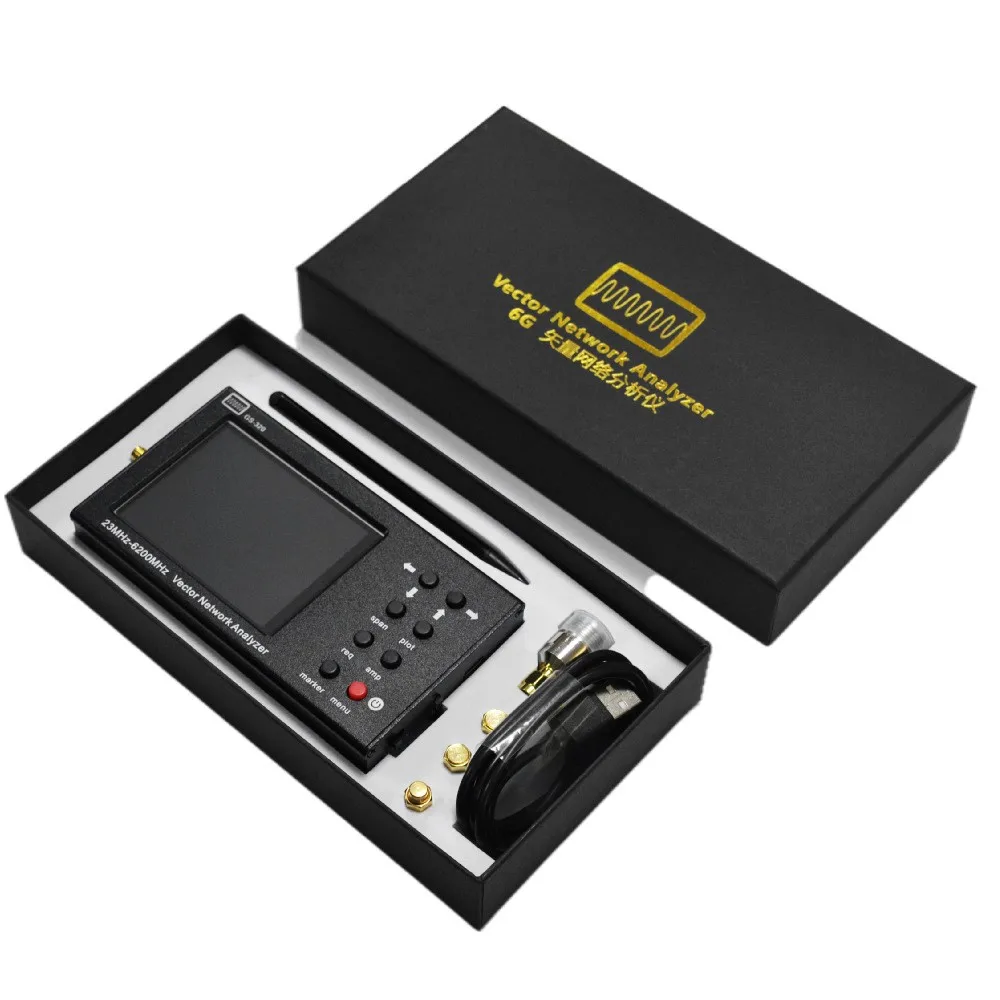 GS-320 23MHz-6200MHz Vector Network Analyzer VNA Antenna Analyzer Wifi 5.8G Beidou 3.2" Touch Screen
GS-320 23MHz-6200MHz Vector Network Analyzer VNA Antenna Analyzer Wifi 5.8G Beidou 3.2" Touch Screen