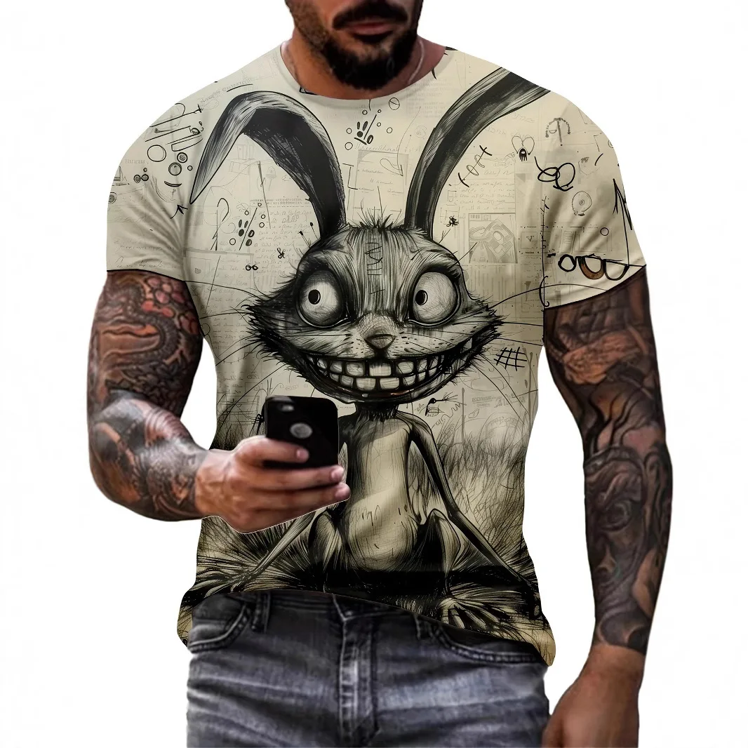 Street funny personality 3D digital printing cute rabbit pattern men's fashion sports short sleeved casual t-shirt men
Street funny personality 3D digital printing cute rabbit pattern men's fashion sports short sleeved casual t-shirt men