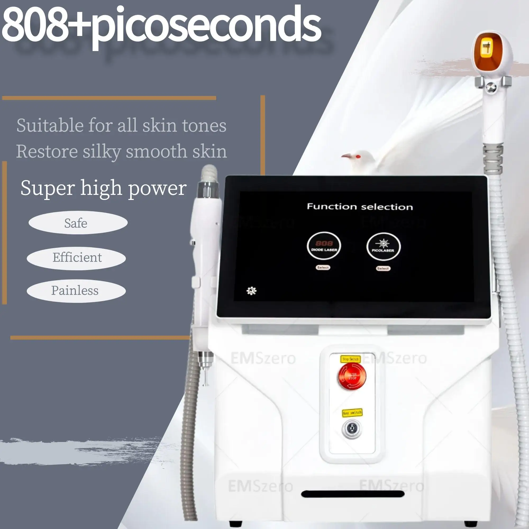 High Power Diode Laser Freezing Point Painless Hair Removal Picosecond Laser 532/1220/1064/755 Tattoo Removal Two In One Machine
High Power Diode Laser Freezing Point Painless Hair Removal Picosecond Laser 532/1220/1064/755 Tattoo Removal Two In One Machine