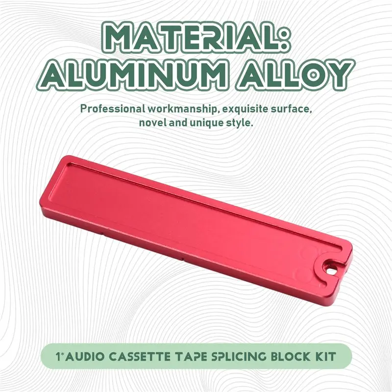 A25P Audio Cassette Tape Splicing Block 1/8" Aluminium Alloy Splice Blocks Cassette Tape Repair Set
A25P Audio Cassette Tape Splicing Block 1/8" Aluminium Alloy Splice Blocks Cassette Tape Repair Set