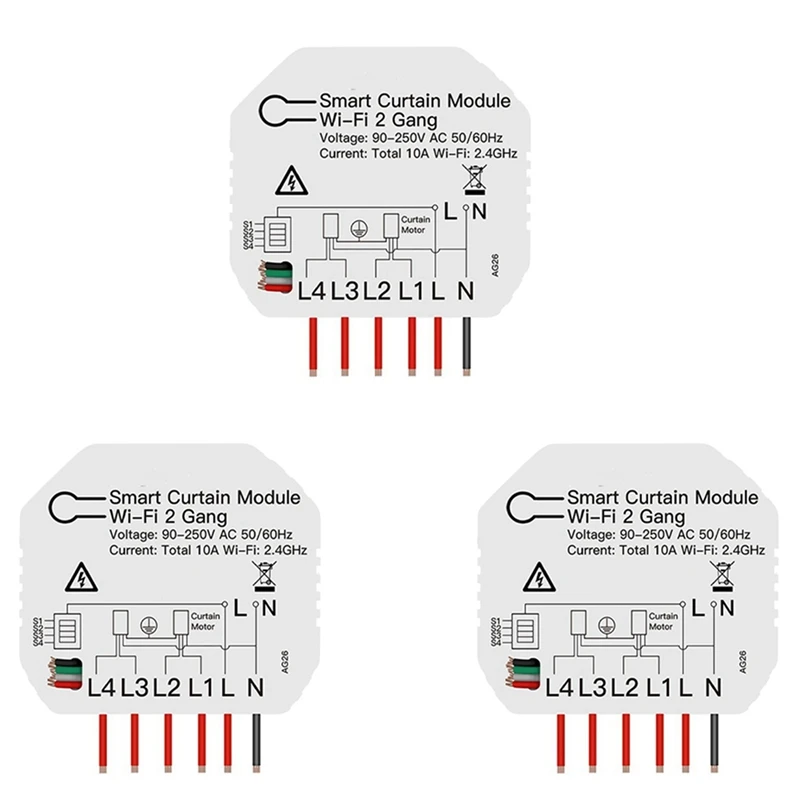 3X Tuya Smart Wifi 2 Gang Double Curtain Blind Switch Module Roller Shutter Electric Motor Smart Life App
3X Tuya Smart Wifi 2 Gang Double Curtain Blind Switch Module Roller Shutter Electric Motor Smart Life App