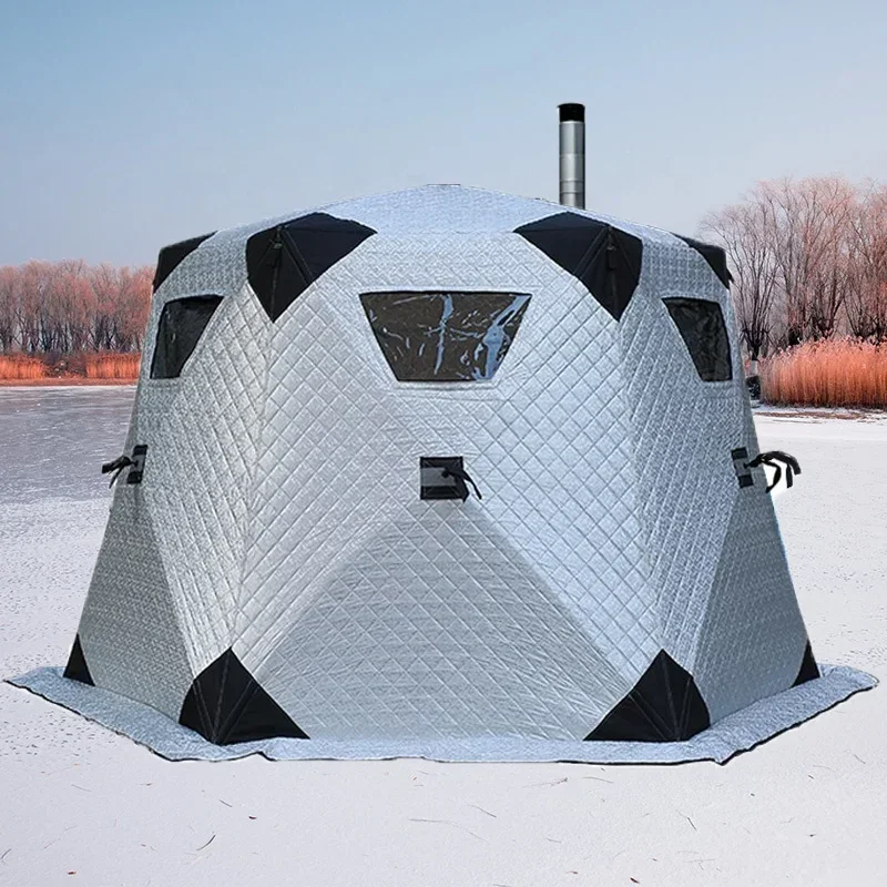 Winter Insulated Big Sauna Tent Outdoor Camping Equipment Portable 4 Person Pop Up Ice Fishing Tents
Winter Insulated Big Sauna Tent Outdoor Camping Equipment Portable 4 Person Pop Up Ice Fishing Tents