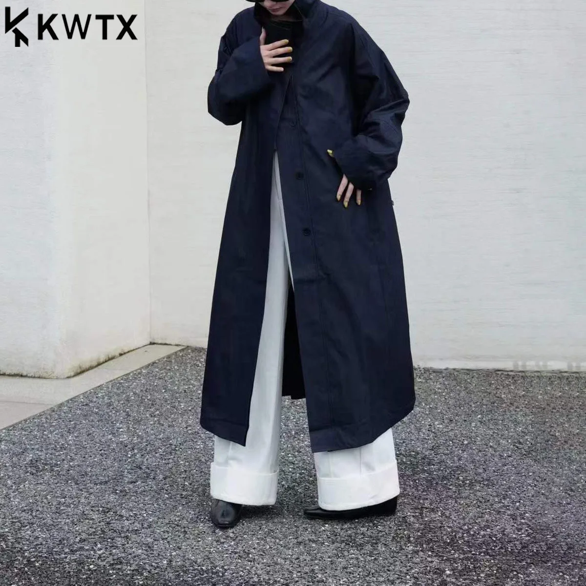 KWTX Women’s Long Slim Fit Trench Coat Autumn Winter Stand Collar Hidden Buttons Pockets Casual Elegant Lightweight Solid Color
KWTX Women’s Long Slim Fit Trench Coat Autumn Winter Stand Collar Hidden Buttons Pockets Casual Elegant Lightweight Solid Color