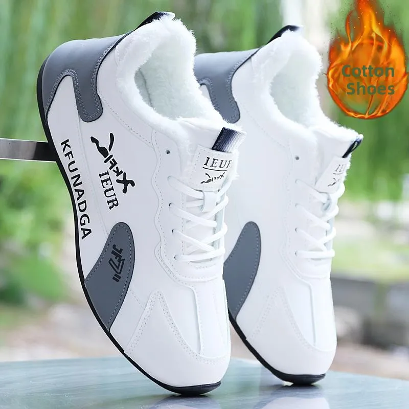 Winter Anti-slip Leather Surface Fleece Lined Men's Casual Sports Shoes Waterproof MPPMCK Brand round Toe Rubber Outsole
Winter Anti-slip Leather Surface Fleece Lined Men's Casual Sports Shoes Waterproof MPPMCK Brand round Toe Rubber Outsole