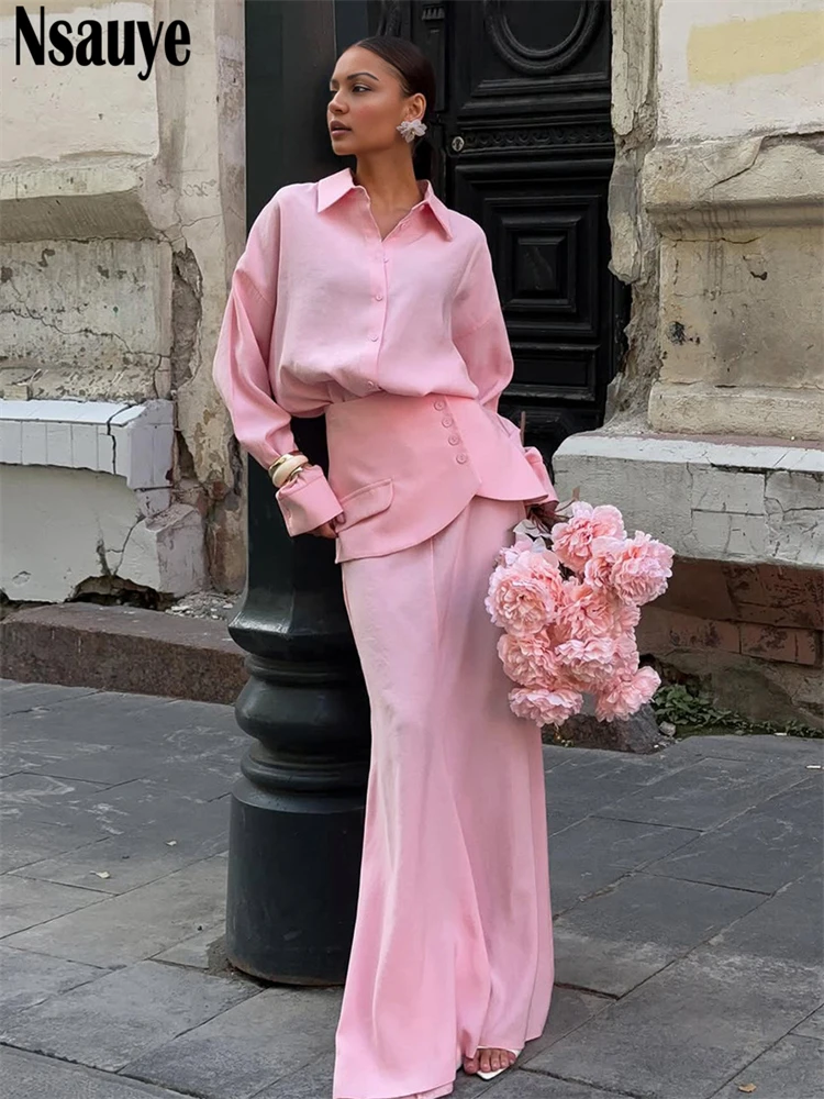 Nsauye Women Elegant Long Sleeve Sexy Club Blouse Tops Outfits Long Fashion Wrap Maxi Holiday Skirt New In Matching 2 Piece Set
Nsauye Women Elegant Long Sleeve Sexy Club Blouse Tops Outfits Long Fashion Wrap Maxi Holiday Skirt New In Matching 2 Piece Set