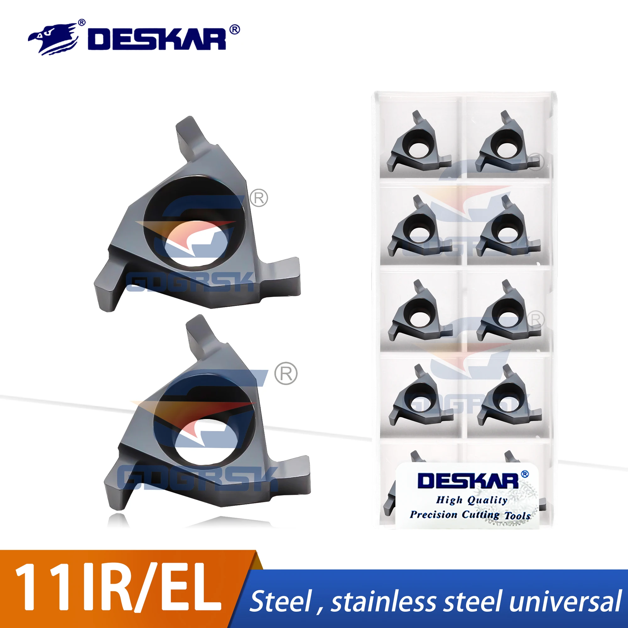 DESKAR 100% Original Numerical Contro Flat Shallow Groove Turning Tools 11IR/EL 0.7 LDA External Cutting Droove Cut Grain
DESKAR 100% Original Numerical Contro Flat Shallow Groove Turning Tools 11IR/EL 0.7 LDA External Cutting Droove Cut Grain