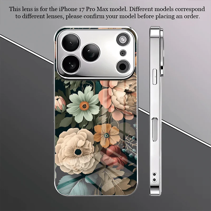 The new colorful flower-pattern electroplated glass phone case is suitable for iPhone 17, 16, 15, 14, 13, 12, 11, etc.
The new colorful flower-pattern electroplated glass phone case is suitable for iPhone 17, 16, 15, 14, 13, 12, 11, etc.