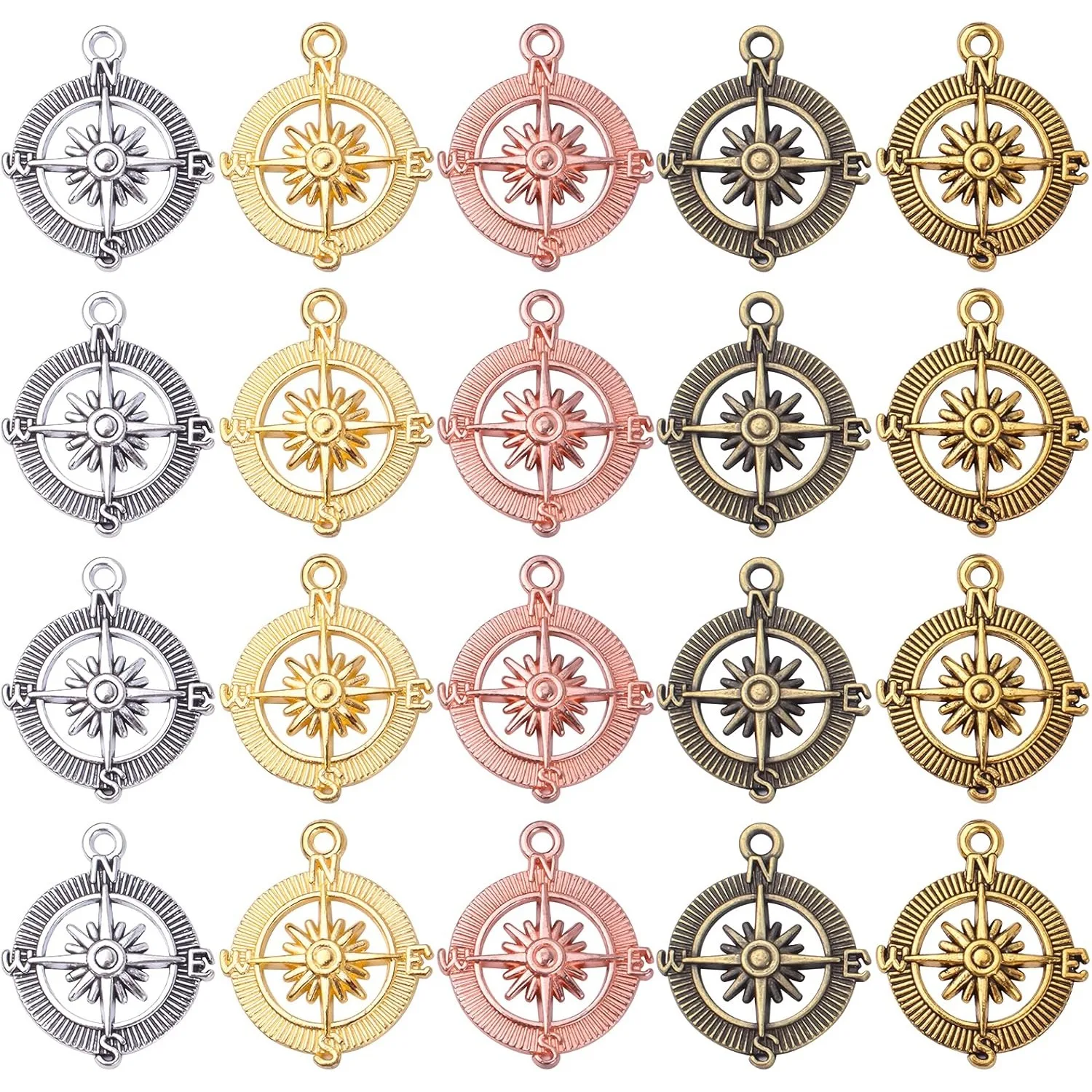 30pcs Tibetan Style Compass Shape Charms Nautical Beads Pendants Craft Supplies Accessories for Bracelet Necklace Jewelry Making
30pcs Tibetan Style Compass Shape Charms Nautical Beads Pendants Craft Supplies Accessories for Bracelet Necklace Jewelry Making
