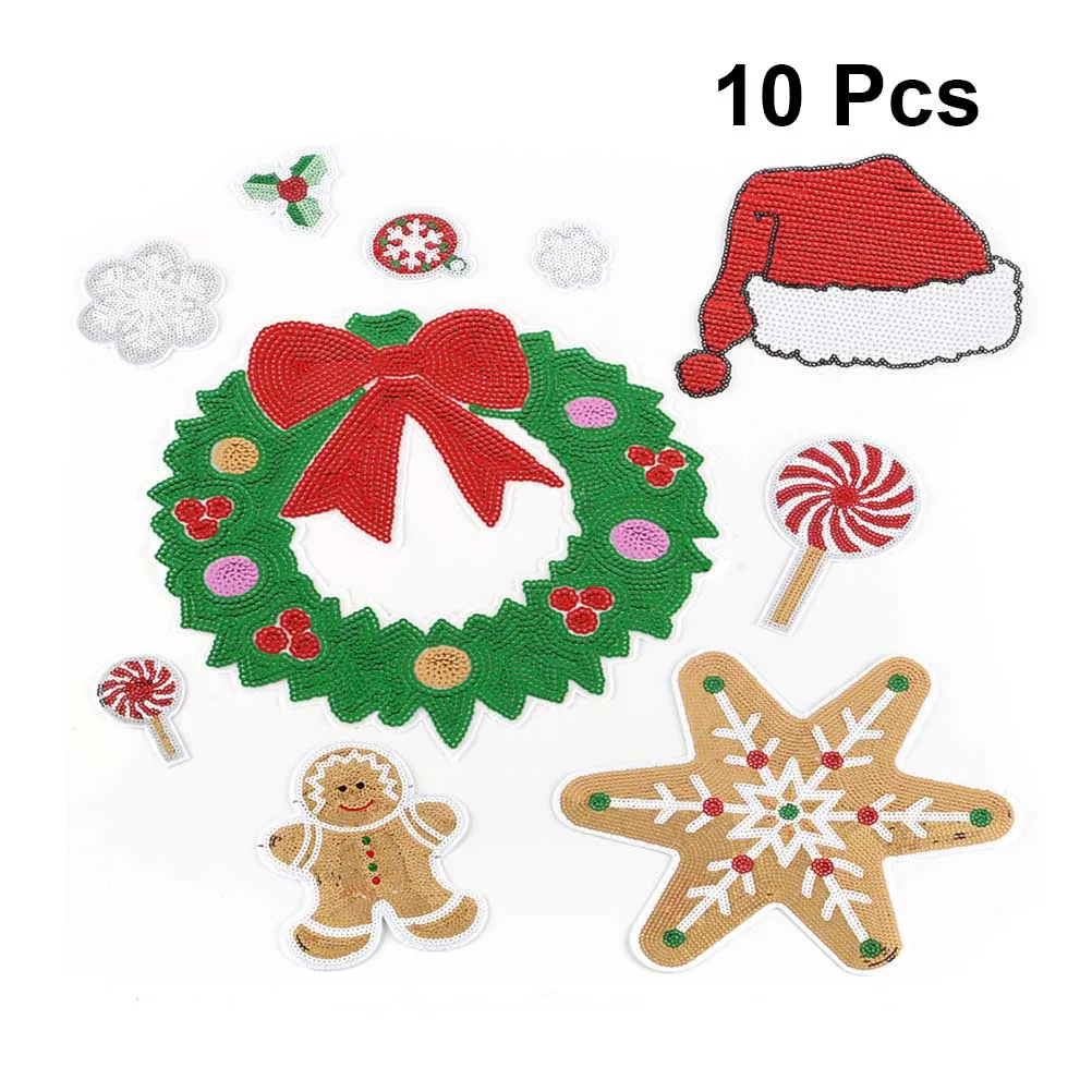 10 Pcs Christmas Elements Patch Applique Sew on Patches DIY for Clothes Embroidered Iron
10 Pcs Christmas Elements Patch Applique Sew on Patches DIY for Clothes Embroidered Iron