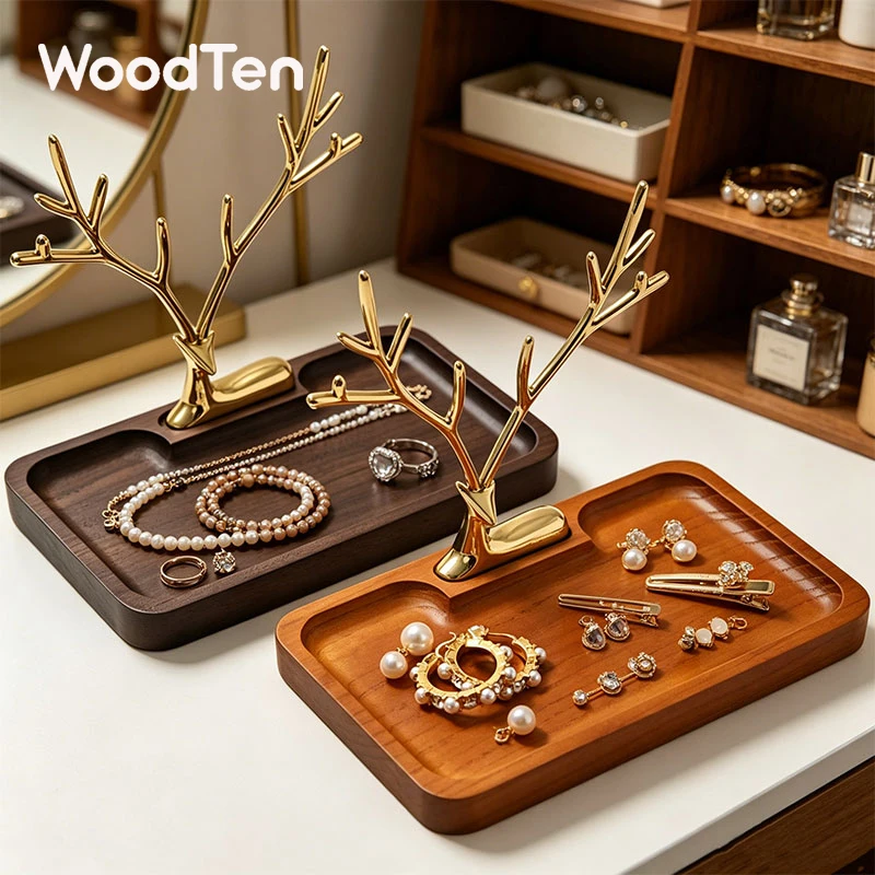 WoodTen Solid Wood Entryway Key Jewelry Organizer Ring Earring Bracelet Necklace Storage Tray Wedding Souvenirs Gift
WoodTen Solid Wood Entryway Key Jewelry Organizer Ring Earring Bracelet Necklace Storage Tray Wedding Souvenirs Gift