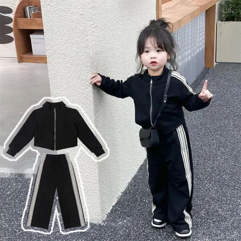 Girls Spring Sets Toddler New Autumn Sports Casual Suits Kids Long-sleeved Jacket+Pants 2Pcs Outfits Children Loose Clothing Set 
Girls Spring Sets Toddler New Autumn Sports Casual Suits Kids Long-sleeved Jacket+Pants 2Pcs Outfits Children Loose Clothing Set