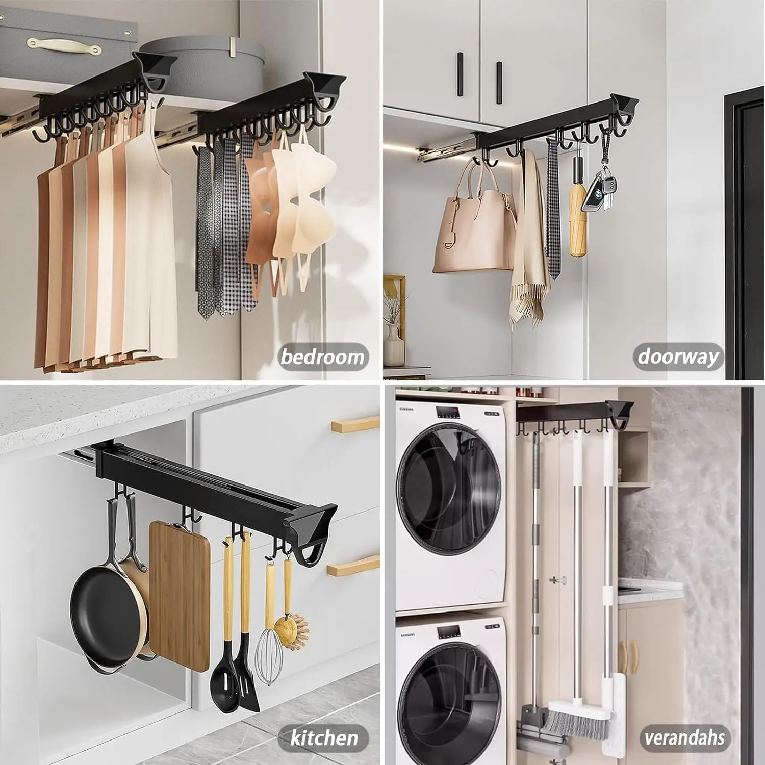 Hanging Pot Rack With 8 Hook For Cabinet 18Inch Pull Out Pot And Pan Organizer Adjustable Pot Racks With Sliding Rail Storage
Hanging Pot Rack With 8 Hook For Cabinet 18Inch Pull Out Pot And Pan Organizer Adjustable Pot Racks With Sliding Rail Storage