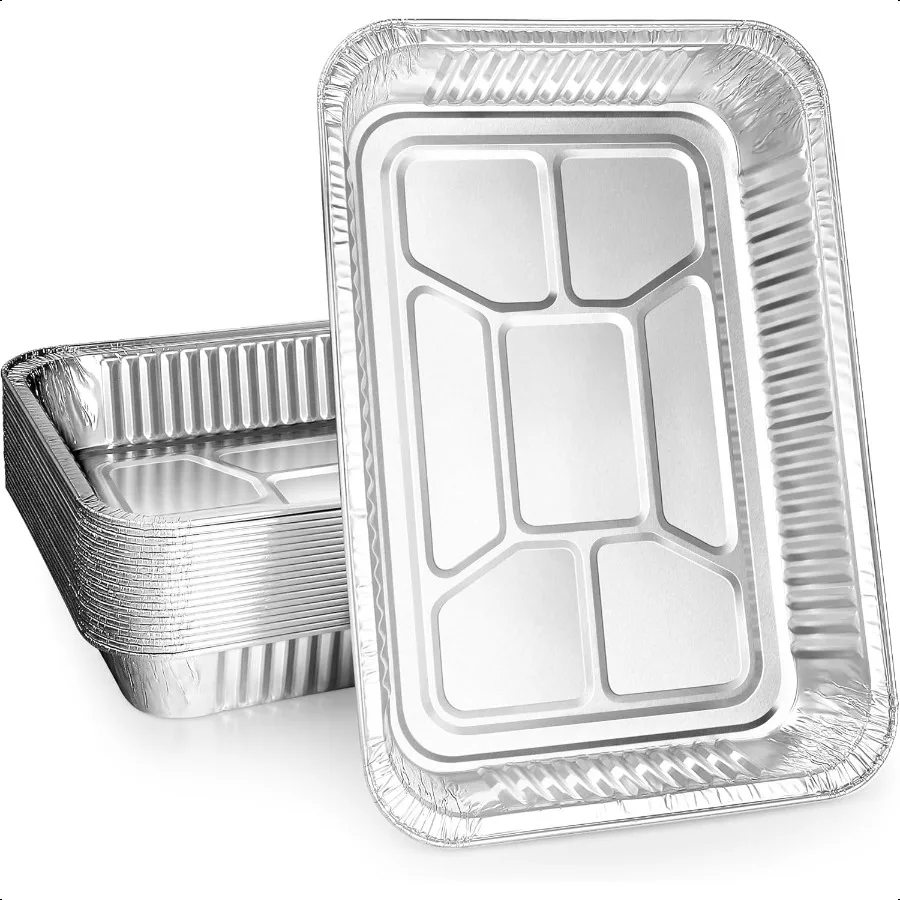 Aluminum Pans 12.2 * 8.5 * 2In 20 Pack Disposable Aluminum Foil Pans For Baking Roasting Steam Table Tray Cookware Food Preppin
Aluminum Pans 12.2 * 8.5 * 2In 20 Pack Disposable Aluminum Foil Pans For Baking Roasting Steam Table Tray Cookware Food Preppin