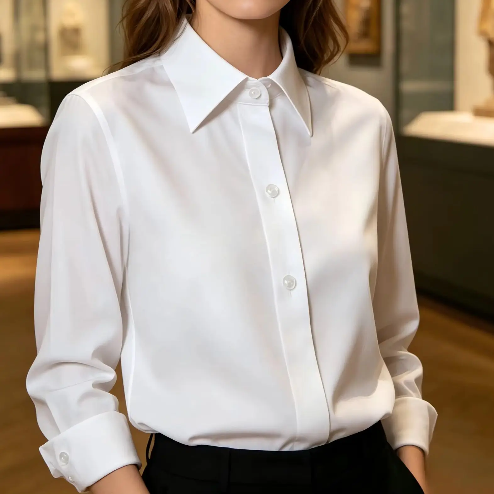 Women's Long-sleeved Business Formal Wear Non-ironing Anti-wrinkle Woman Shirt Short Sleeves Summer white shirt
Women's Long-sleeved Business Formal Wear Non-ironing Anti-wrinkle Woman Shirt Short Sleeves Summer white shirt