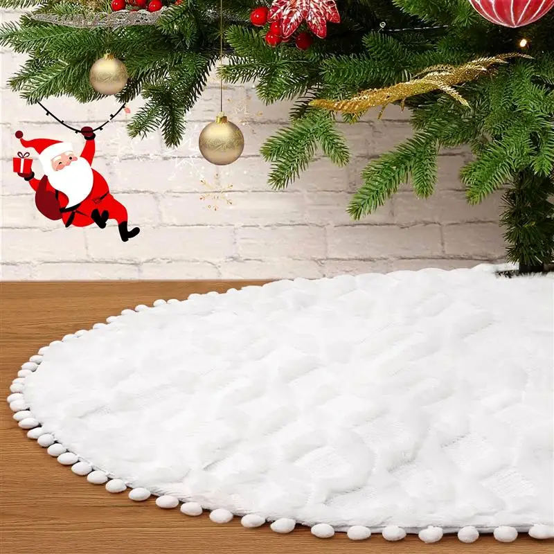 New 91cm Christmas Tree Skirt Festive Xmas Tree Base Carpet Holiday White Christmas Tree Ornament Home Xmas Party Decorations
New 91cm Christmas Tree Skirt Festive Xmas Tree Base Carpet Holiday White Christmas Tree Ornament Home Xmas Party Decorations