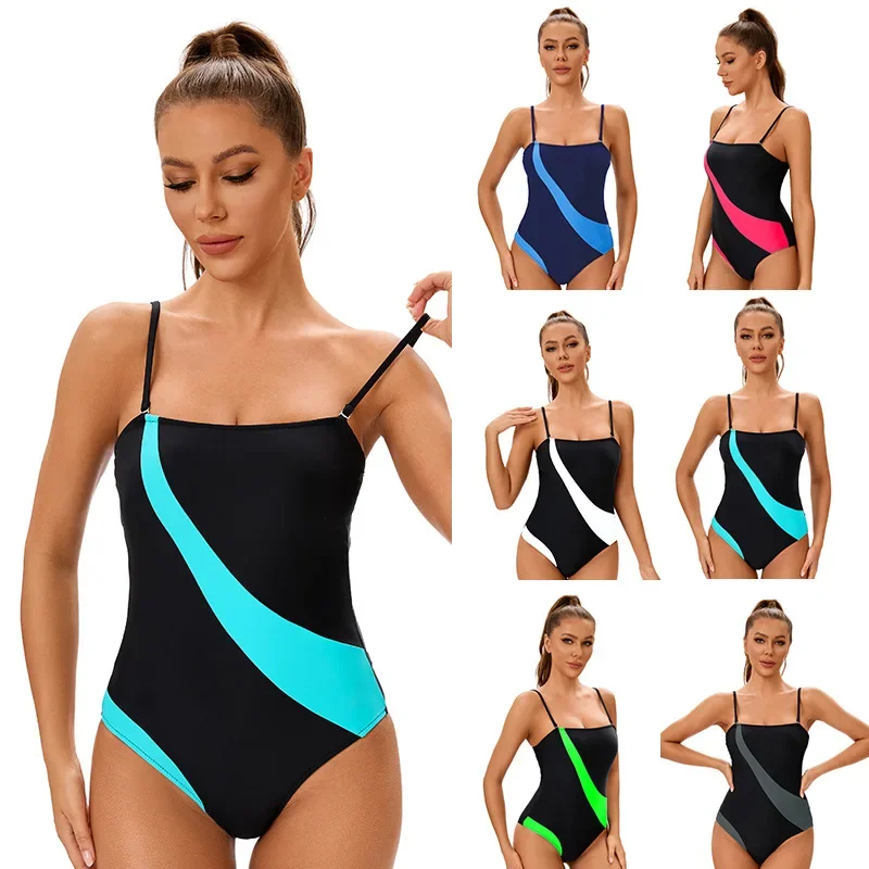 Trendy Swimsuit Women's One Piece Swimsuit Sports Adjustable Strap Bathing Suit Color Block Ribbed High Cut Swimsuits
Trendy Swimsuit Women's One Piece Swimsuit Sports Adjustable Strap Bathing Suit Color Block Ribbed High Cut Swimsuits