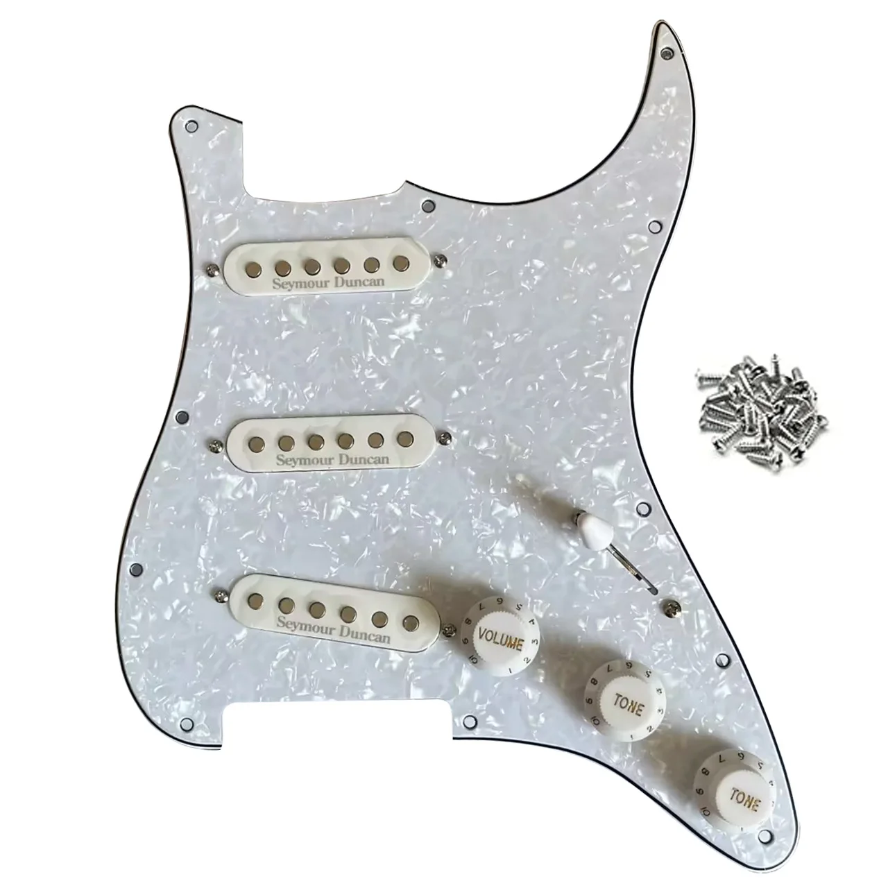 SSS Prewired Pickguard Loaded Seymou Dun can Pickups Wiring Harness Set Pre-loaded 5-way Switch Guitar Parts
SSS Prewired Pickguard Loaded Seymou Dun can Pickups Wiring Harness Set Pre-loaded 5-way Switch Guitar Parts