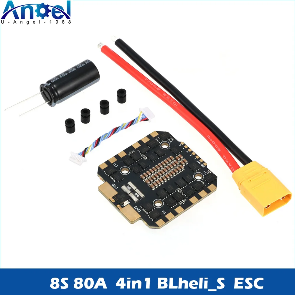 Uangel 80A 8S 4in1 BLheli_S ESC 30.5x30.5 MM For 7 inch 8 inch 9 inch 10 inch 13 inch Frame RC FPV Racing Drone
Uangel 80A 8S 4in1 BLheli_S ESC 30.5x30.5 MM For 7 inch 8 inch 9 inch 10 inch 13 inch Frame RC FPV Racing Drone