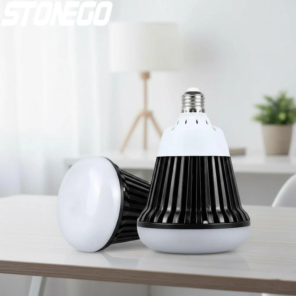High Power LED E27 Screw Bulb Black Aluminum Fin Long Lasting Energy Saving Bright Lamp for Home Office Lighting
High Power LED E27 Screw Bulb Black Aluminum Fin Long Lasting Energy Saving Bright Lamp for Home Office Lighting