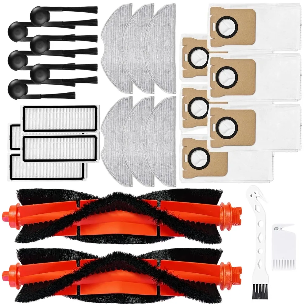 Replacement Accessories Kit For Xiaomi Robot Vacuum H40 OV51 2 Main Brushes 4 Filters 6 Side Brushes 6 Mop Cloths 6 Dust Bags
Replacement Accessories Kit For Xiaomi Robot Vacuum H40 OV51 2 Main Brushes 4 Filters 6 Side Brushes 6 Mop Cloths 6 Dust Bags
