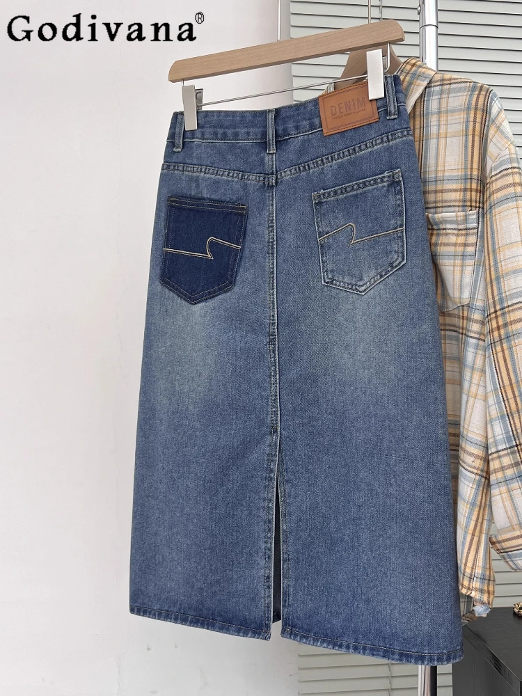 Large Size High Waist Loose Blue Korean Split Denim Skirt Girl Summer Thin A-line Versatile Fashion Age-reducing Long Skirts
Large Size High Waist Loose Blue Korean Split Denim Skirt Girl Summer Thin A-line Versatile Fashion Age-reducing Long Skirts