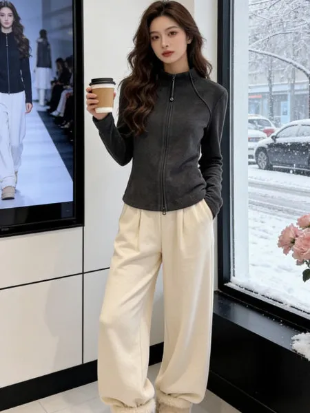 Женская кофта Sweet Air с высоким воротником из немецкого бархата, осенне-зимняя, с двойной молнией, приталенная, с длинными рукавами
Женская кофта Sweet Air с высоким воротником из немецкого бархата, осенне-зимняя, с двойной молнией, приталенная, с длинными рукавами