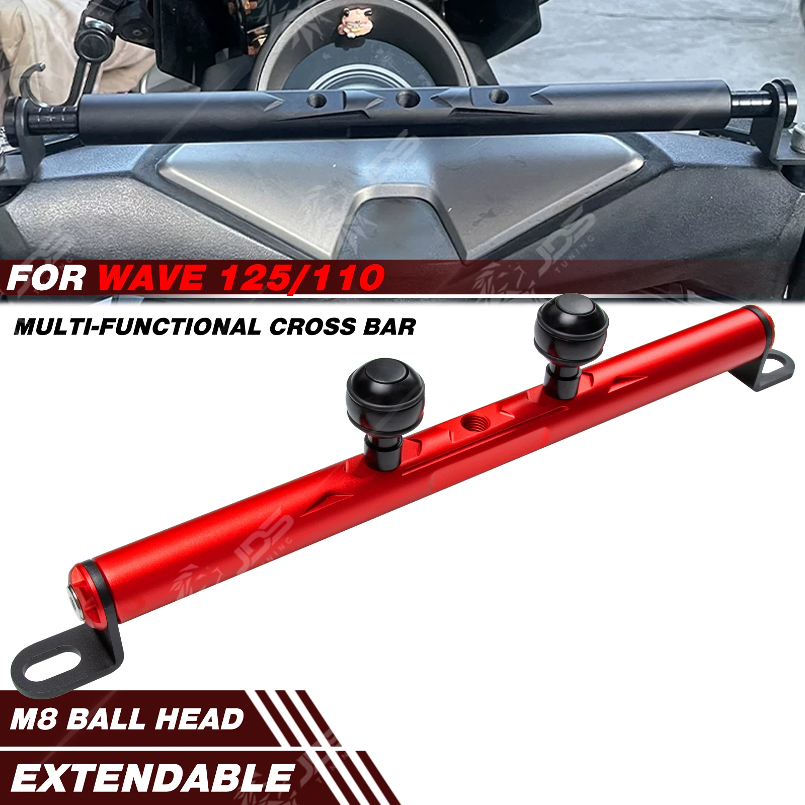 JDSTUNING For HONDA WAVE 125/110 Crossbar Balance Beam Multifunction Bar Phone Holder Bracket Accessories Parts
JDSTUNING For HONDA WAVE 125/110 Crossbar Balance Beam Multifunction Bar Phone Holder Bracket Accessories Parts