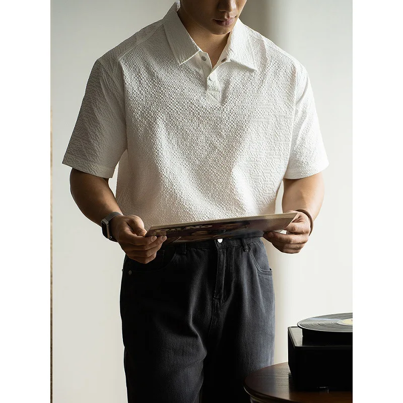 Lightweight Japanese Style Pleated Quick Dry Bubble Shirt Short Sleeve Shirt Men Summer New Casual Turn Collar Top Men's...
Lightweight Japanese Style Pleated Quick Dry Bubble Shirt Short Sleeve Shirt Men Summer New Casual Turn Collar Top Men's...