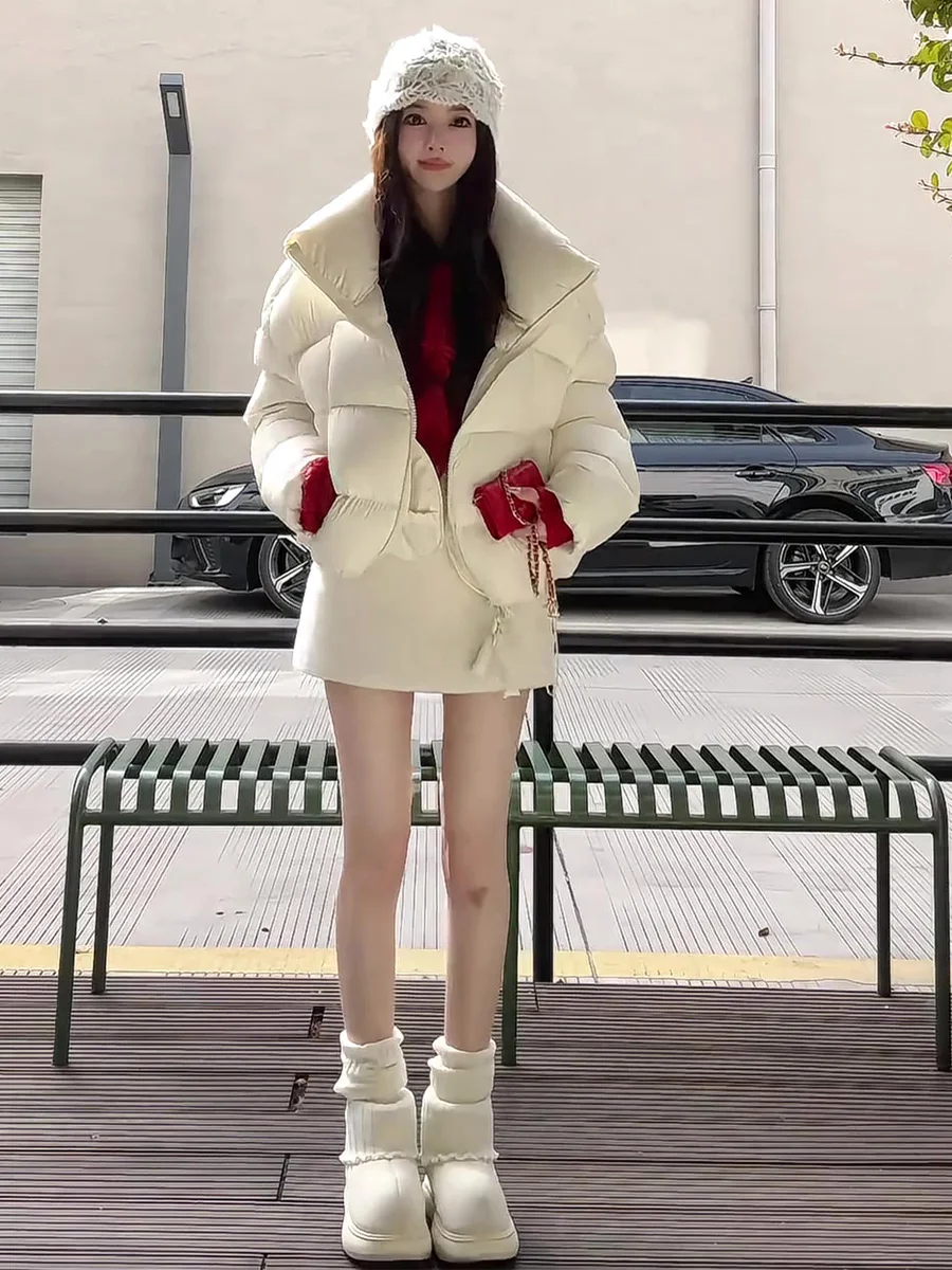 Korean Sle Stand Collar 90 White Du down Puffer Jaet Women's Winter ort Loose Thi Warm Bouffant Outerwear
Korean Sle Stand Collar 90 White Du down Puffer Jaet Women's Winter ort Loose Thi Warm Bouffant Outerwear